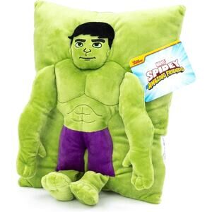 Super Soft Green Hulk 3D Snuggle Plush Pillow Avengers 15" Brand New w/ Tags